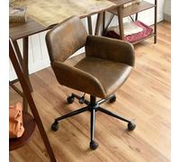 FurnitureR Fauteuil Salon Coiffure, Assise Moelleuse Suede, roulettes Noires Robustes, Hauteur Réglable, 360° Pivotante, Utilisation Polyvalente, Parfait Accueil et Coupe
