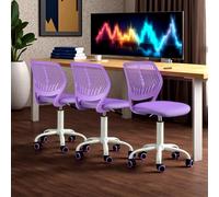 FurnitureR Fauteuil TV pivotant à Hauteur réglable à 360 ° avec Dossier en Tissu SGS vérin à gaz et roulettes silencieuses