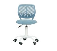 FurnitureR Lot de 1 Chaise de Bureau, pivotante, Hauteur réglable, avec Petit Trou, Dossier Design pour Chambre à Coucher, Bureau, Bleu Clair
