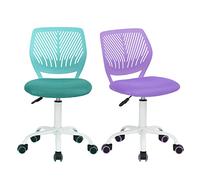 FurnitureR Lot de 2 chaises d'apprentissage adaptées aux Enfants, Modernes, réglables, sans accoudoirs, pour Salle d'étude, Chaise de Bureau dans des Couleurs Vives