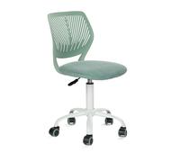 FurnitureR Morandi - 1 Chaise de Cuisine rembourrée - Chaise pivotante Confortable avec roulettes et Dossier - Chaise sans Bras pour Salle à Manger, Salon - Tissu Morandi Aqua