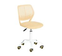 FurnitureR Morandi Chaise de Bureau colorée - Design Moderne réglable - Siège d'ordinateur pivotant sans Bras - pour Chambre d'enfant, Bureau à Domicile - Tissu Jaune