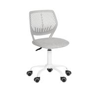 FurnitureR Morandi Chaise de Bureau colorée - Design Moderne réglable - Siège d'ordinateur pivotant sans Bras - pour Chambre d'enfant, Bureau à Domicile - Gris