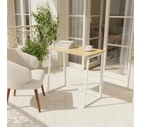 FurnitureR Poste de Travail Informatique Pliable, Facile à Transporter et à Ranger, pour Bureau ou Salle D'étude, Transport et Rangement Aisés, Compact et Moderne Industriel, Oak, 80 x 40 x 74cm