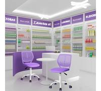 FurnitureR Praxis Tabouret réglable en Hauteur pivotant à 360 ° Siège en Tissu PP Dossier 130 kg SGS roulettes Massage