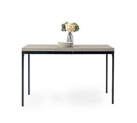FurnitureR Rectangular Dining Table, L-120CM for 4-6 People, Minimalist Design Thick Wood Top with Metal Frame, Versatile Use for Home Or Office, for Outdoor & Indoor 120x70x75cm