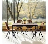 FurnitureR Table de Bar de Jardin, 120 x 70 cm, Plateau MDF résistant aux intempéries, Structure en métal, pour terrasse et Balcon