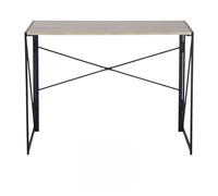 FurnitureR Table de Camping Pliable, Table D'intérieur/Extérieur, Cadre en MDF et Métal, Pas de Montage Nécessaire, Portable Camping pour Pique-Nique BBQ Barbecue, Jardin, 100x50x75cm, Oak