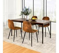 FurnitureR Table de conférence Moderne 120 x 70 cm | Plateau MDF élégant et Structure en métal | Table de réunion pour 4 Personnes