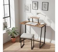 FurnitureR Table Pliable à Dessin/Bureau, Plateau Bois avec Etagère Surélevée Multifonction, Facile à Ranger et à Transporter, Parfaite pour Artistes, Etudiants Créatifs, 80 x 40 x 74 cm