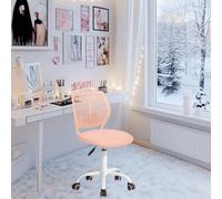 FurnitureR Vanity Chaise de Maquillage en polypropylène Rose 38,5 x 40 x 87 cm