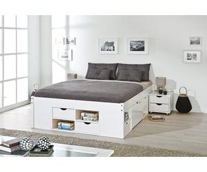 Furnitures Trends Lit double avec rangements + tables de chevet 140 x 200 cm - Till - 20900170