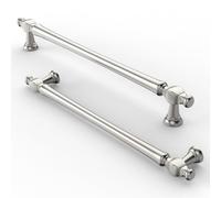 FURNIWARE 10 pièces Poignee de Meuble Cuisine Nickel Brossé pas de trou de 192 mm, Poignées de Placard Poignées de Cuisine Poignées de Tiroir de Meubles, pour Bureaux, Placard, Tiroirs, Armoires