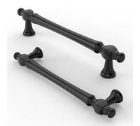 FURNIWARE 10 pièces Poignee de Meuble Cuisine Noir Mat pas de trou de 128 mm, Poignées de Placard Poignées de Cuisine Poignées de Tiroir de Meubles, pour Bureaux, Placard, Tiroirs, Armoires