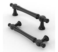 FURNIWARE 10 pièces Poignee de Meuble Cuisine Noir Mat pas de trou de 96 mm, Poignées de Placard Poignées de Cuisine Poignées de Tiroir de Meubles, pour Bureaux, Placard, Tiroirs, Armoires