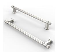 FURNIWARE 10 pièces Poignee de Meuble Cuisine pas de trou de 192 mm, Nickel Brossé Poignées de Placard Poignées de Cuisine Poignées de Tiroir de Meubles, pour Bureaux, Tiroirs, Armoires, Placard