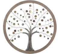 FURNLUX Art mural arbre brun 80cm / Couleur principale : brun / Dimensions : 80 x 80 x 2 cm
