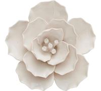 FURNLUX Art mural Floria Blanc 11cm / Couleur principale : Blanc / Dimensions : 11 x 3 x 11 cm