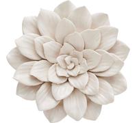 FURNLUX Art mural Floria Blanc 17cm / Couleur principale : Blanc / Dimensions : 17 x 4 x 17 cm