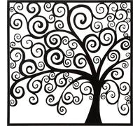 FURNLUX Art mural Plus noir 100cm / Couleur principale : noir / Dimensions : 100 x 100 x 1 cm