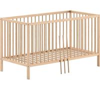 FURNLUX Baby Cot Dino Beige 70x140cm / Couleur principale : Beige / Dimensions : 76 x 144 x 85 cm