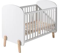 FURNLUX Baby Cot Kiddy Blanc 60x120cm / Couleur principale : Blanc / Dimensions : 68 x 129 x 96 cm