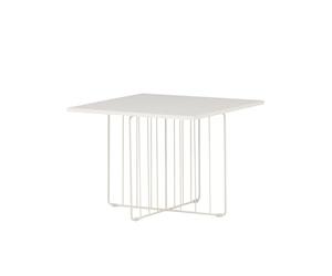 FURNLUX Dayton Table basse 60 x 60 x 45 cm Blanc Plateau en MDF Structure en acier Design moderne Forme carrée 8 kg