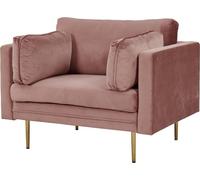 FURNLUX Fauteuil Boom Rose Et Or 110cm / Couleur principale : Rose / Dimensions : 110 x 90 x 88 cm