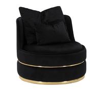 FURNLUX Fauteuil Paris Noir 84cm / Couleur principale : Noir / Dimensions : 84 x 72 x 84 cm