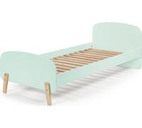 FURNLUX Kids Single Bed Kiddy Green 90x200cm / Couleur principale : Vert / Dimensions : 95 x 206 x 73 cm