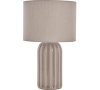 FURNLUX lampe de table Nemia Beige 25cm / Couleur principale : Beige / Dimensions : 25 x 42 x 25 cm