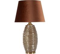 FURNLUX Lampe de table Prague Marron 46cm / Couleur principale : Marron / Dimensions : 46 x 79 x 46 cm