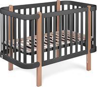 FURNLUX Lit Bébé Etude Noir 60x120cm / Couleur principale : Noir / Dimensions : 67 x 89 x 125 cm