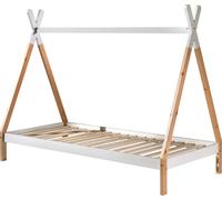 FURNLUX Lit de maison Tipi Beige 90x200cm / Couleur principale : Beige / Dimensions : 99 x 206 x 158 cm