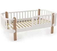 FURNLUX Lit d'enfant Etude Blanc 80x160cm / Couleur principale : Blanc / Dimensions : 88 x 65 x 165 cm