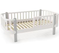 FURNLUX Lit d'enfant Etude Gris 80x160cm / Couleur principale : Gris / Dimensions : 88 x 65 x 165 cm