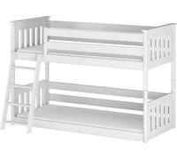 FURNLUX Lit superposé Kevin White 90x200cm / Hauptfarbe : Weiß / Abmessungen : 96 x 208 x 130 cm