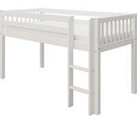 FURNLUX Lit surélevé Nordic Dream Blanc 90x200cm / Couleur principale : Blanc / Dimensions : 106 x 118 x 209 cm
