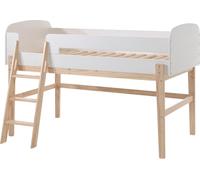 FURNLUX Loft Lit Kiddy White 90x200cm / Couleur principale : Blanc / Dimensions : 130 x 205 x 120 cm