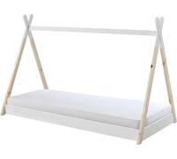 FURNLUX Maison Lit Tipi Blanc 90x200cm / Couleur principale : Blanc / Dimensions : 107 x 206 x 134 cm