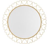 FURNLUX miroir mural cœur or 80cm / Couleur principale : Or / Dimensions : 80 x 80 x 3 cm