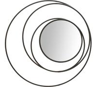 FURNLUX Miroir mural Darky Noir 80cm / Couleur principale : Noir / Dimensions : 80 x 80 x 3 cm