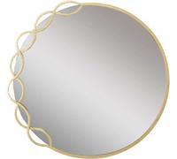 FURNLUX Miroir mural Eleonor Or 74cm / Couleur principale : Or / Dimensions : 74 x 72 x 2 cm