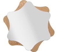 FURNLUX Miroir mural Étoile Beige 80cm / Couleur principale : Beige / Dimensions : 80 x 80 x 1 cm