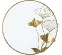 FURNLUX miroir mural fleur or 75cm / Couleur principale : Or / Dimensions : 75 x 72 x 4 cm