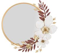 FURNLUX miroir mural Flot Beige 75cm / Couleur principale : Beige / Dimensions : 75 x 73 x 8 cm