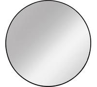 FURNLUX Miroir mural Hallia Noir 80cm / Couleur principale : Noir / Dimensions : 80 x 80 x 80 cm