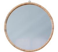 FURNLUX miroir mural Riselle Beige 60cm / Couleur principale : Beige / Dimensions : 60 x 2 x 60 cm