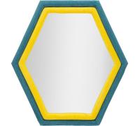 FURNLUX Miroir mural Tony Jaune 75cm / Couleur principale : Jaune / Dimensions : 75 x 80 x 4 cm