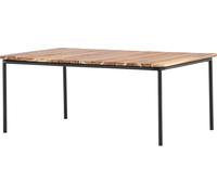 FURNLUX Outdoor Table basse Penh Acacia Et Noir 65cm / Couleur principale : Marron / Dimensions : 65 x 100 x 40 cm